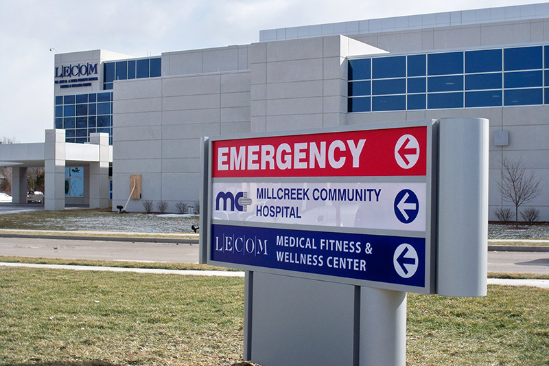 exterior medical facility hospital exterior signage