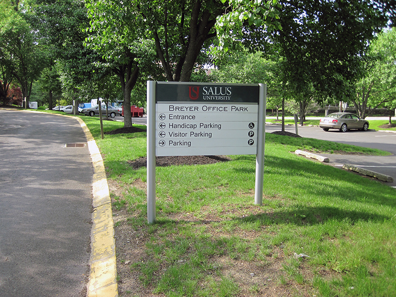 exterior facility university wayfinding signage